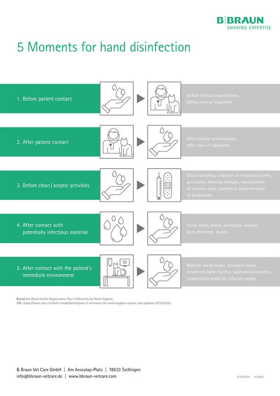 Poster: 5 Moments for hand disinfection